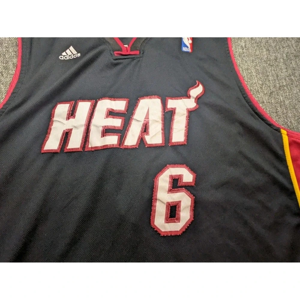 #6 LeBron James Miami Heat‎ Adidas NBA Basketball Jersey Youth XXL Basketball